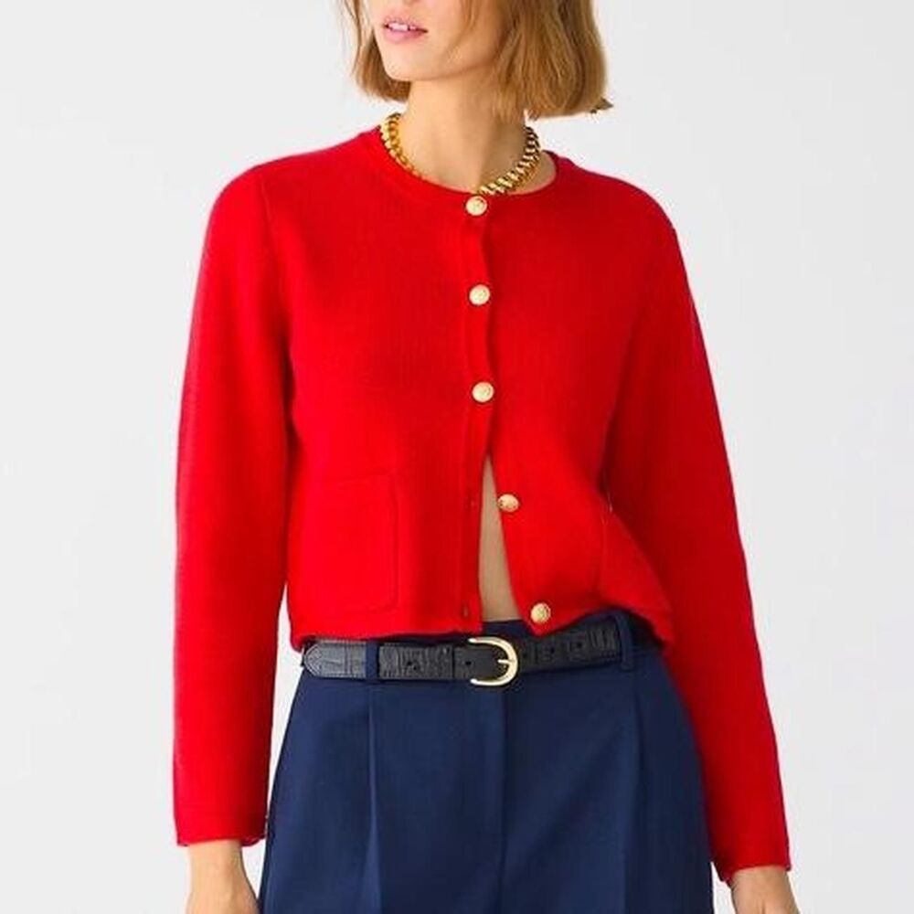 Jcrew Women's Red Cardigan